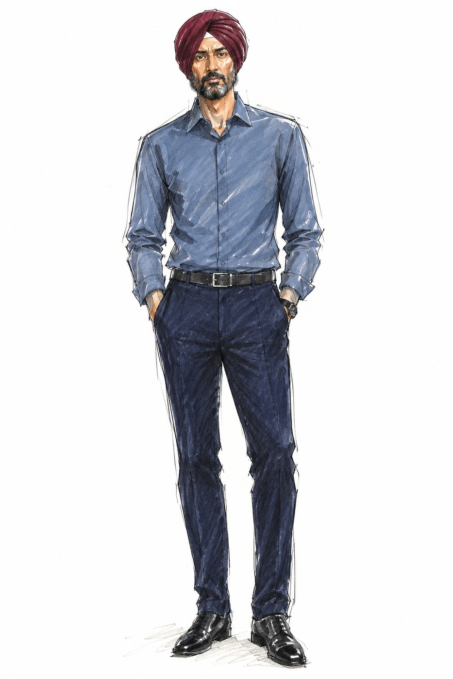 Sikh officer character sketch