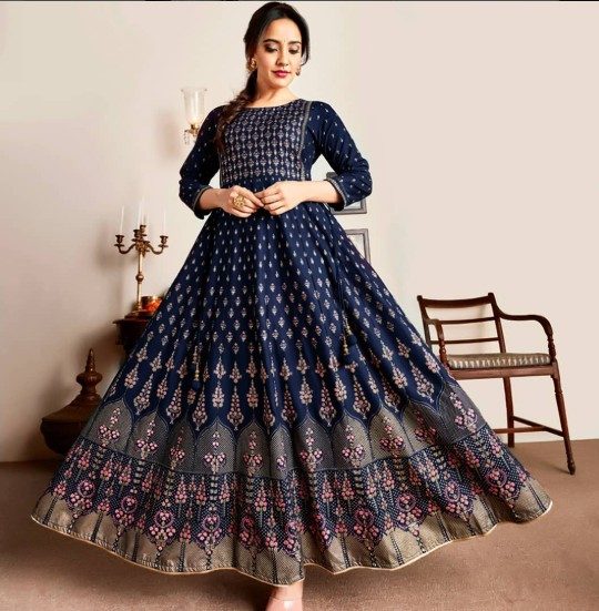 Anarkali embroidery detail